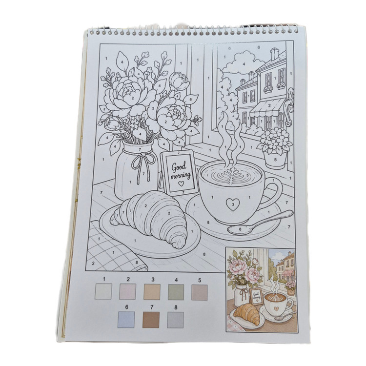 دفتر رنگ آمیزی با اعداد PAINT BY NUMBER طرح ساکورا