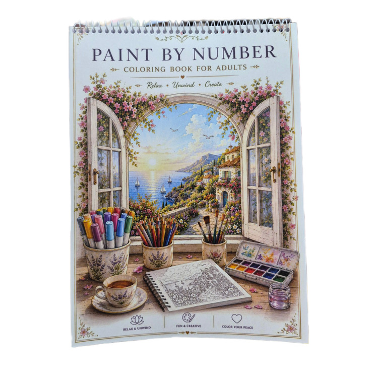 دفتر رنگ آمیزی با اعداد PAINT BY NUMBER طرح ساکورا