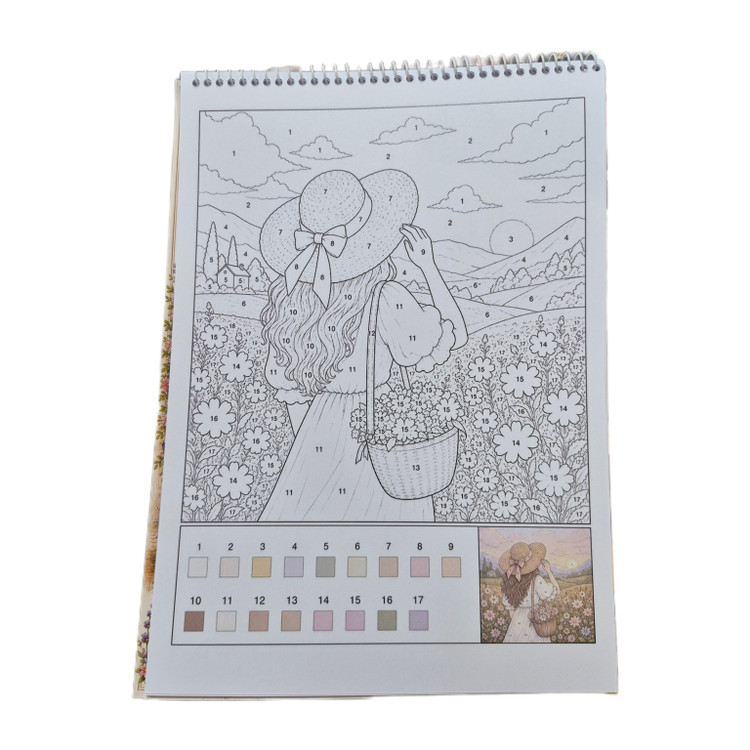 دفتر رنگ آمیزی با اعداد PAINT BY NUMBER طرح ساکورا