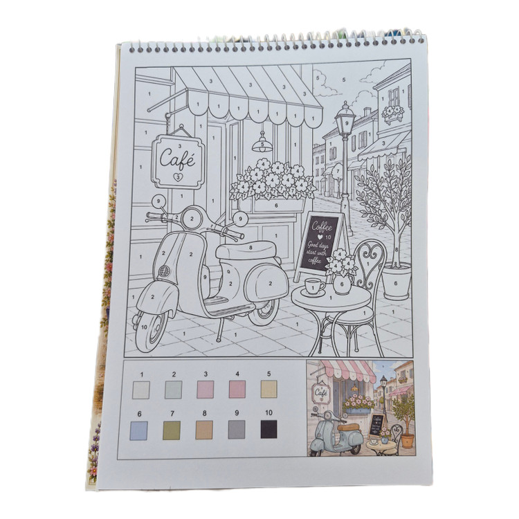 دفتر رنگ آمیزی با اعداد PAINT BY NUMBER طرح ساکورا