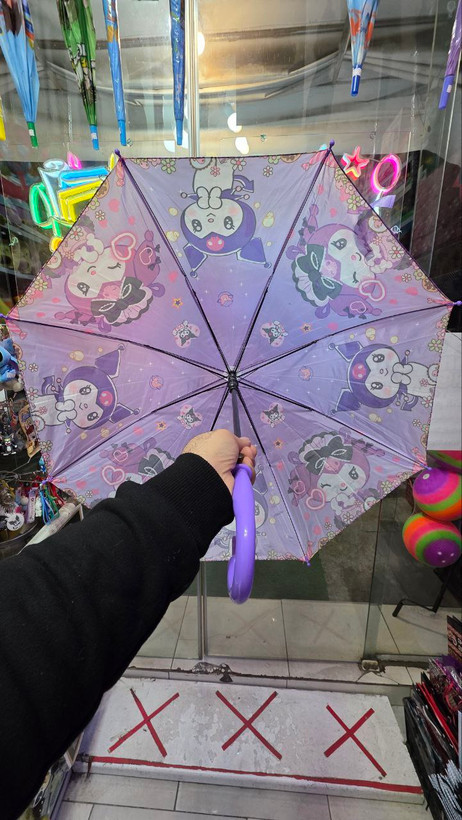 چتر بچه گانه طرح کرومی بنفش
