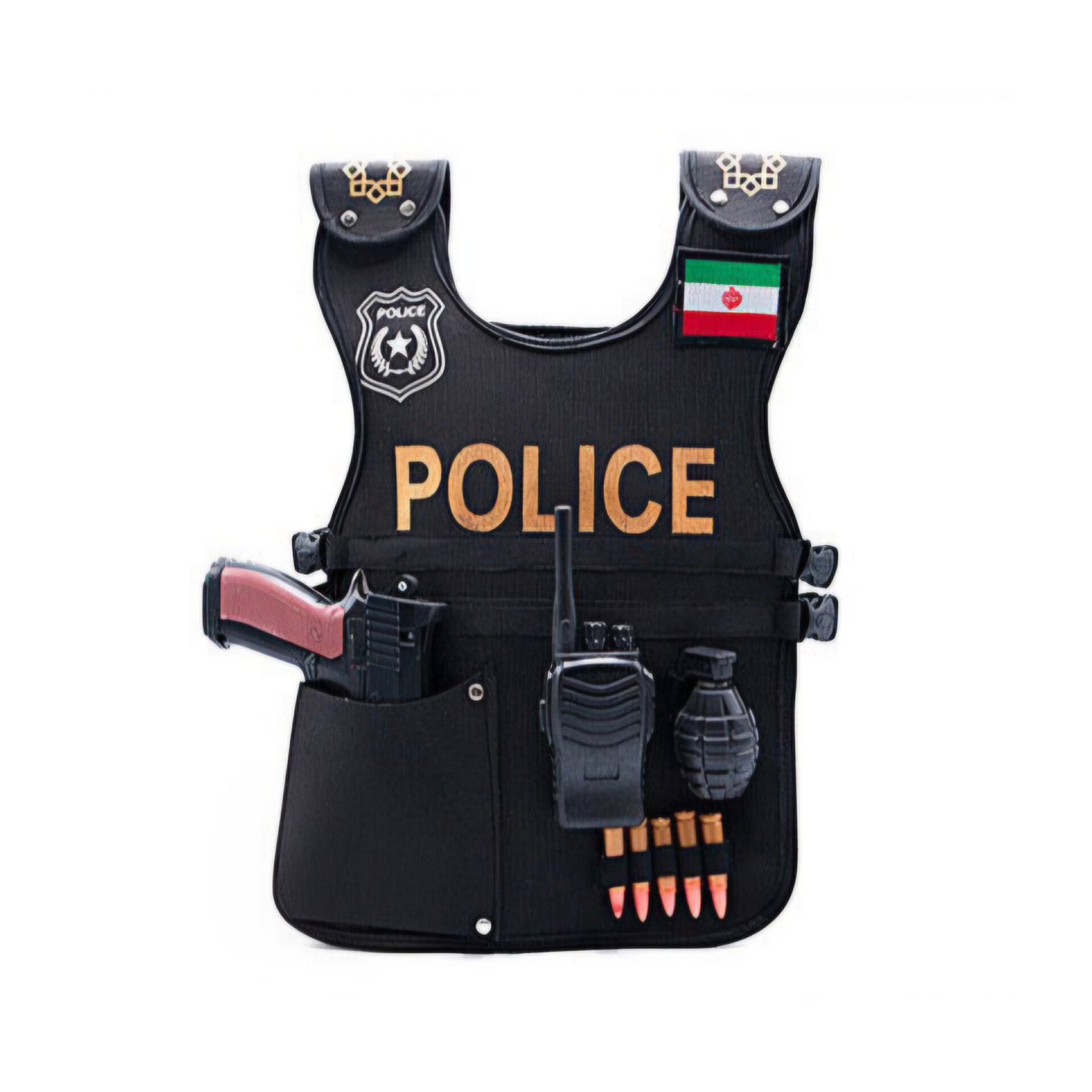 جلیقه تن پوش پلیس مجموعه ۶ عددی